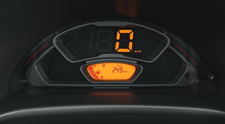 alto car -speedometer with exciting digital speed display